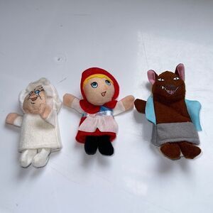 Three Little Red Riding Hood felt finger puppets including Grandma‎ and the Wolf